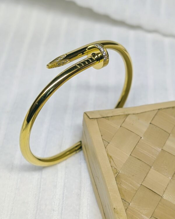 Diamond Nail Bangle - BAG124