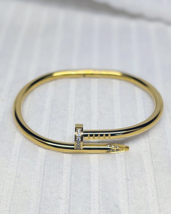 Diamond Nail Bangle - BAG124